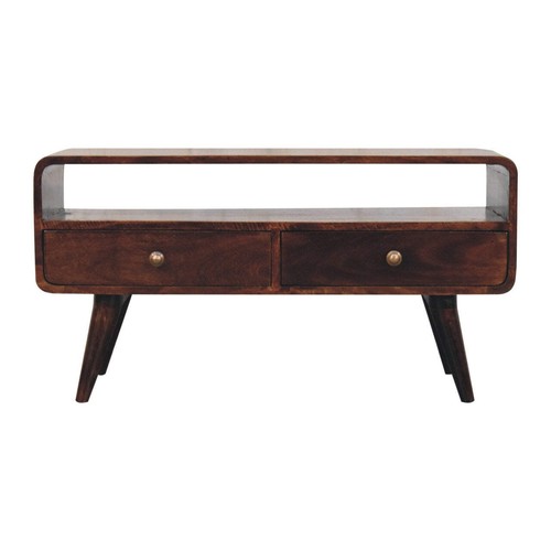 Curved california walnut - curved, tv
