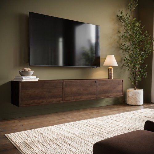 Walnut floating wall mounted - floating,