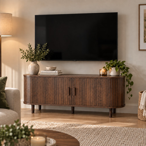 Stand walnut cabinet - stand,