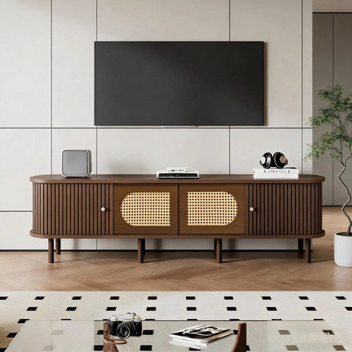 Oval stand sale walnut - tv,